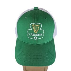 New Guinness Shamrock Embroidered Trucker Hat Green Snapback St. Patrick’s Day